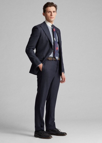 Men's Ralph Lauren Slim Wool Suit Trousers | 352748DKU